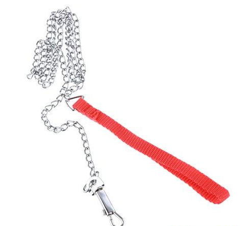 1.2M Iron Sheet Hook Braid Handle Leash for Pet Dog Red